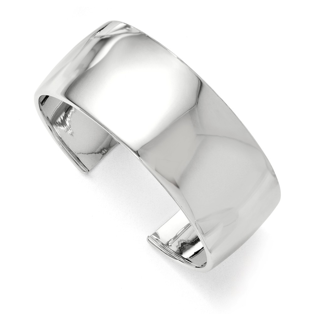 White Sterling Silver bracelet Bangle Polished Slip-on - Walmart.com