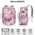 thumbnail image 2 of Floral Butterfly Design Insulated Backpack Cooler – Leakproof Lunch Bag with Tropical Pattern, Great for Hiking, Beach Days & Outdoor Use, 2 of 6