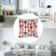 thumbnail image 5 of BANET  Garden Art Throw Pillow Cover Set of 2, Different Flowers Botanical Growth in Abstract Style Romantic Arrangement, Decorative Square Covers for Couch Bed &amp; Sofa, Beige Slate Blue 12x12in, 5 of 7