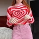 thumbnail image 1 of Suéter de corazón para hombres y mujeres suéter Y2K con cuello redondo ropa de calle Vintage ropa de invierno FLhrweasw Nuevo, 1 of 9