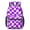 Purple and White, variant on Orange and White Checkered Pattern 17" School Backpacks for Teens,Waterproof Oxford Fabric,S-Shape Padded Straps for School,Travel,Hiking,Camping