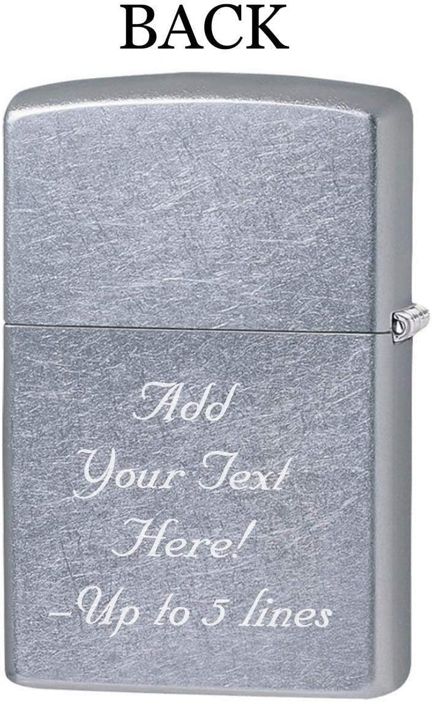 Zippo Lighter-Personalized Message Engraved on Backside Customized for USA City and States Windproof Lighter (Chicago Skyscrape Z099)