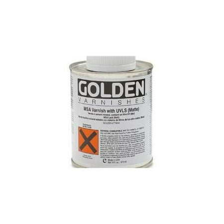 Golden 0007740-6 16Oz Mineral Spirit Acrylic Paint Varnishes with UVLS Matte