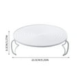 thumbnail image 3 of Microwave Oven Turntable Steaming Rack Stackable Tray - White Plastic Food Heating Shelf for Kitchen Cooking, 3 of 6