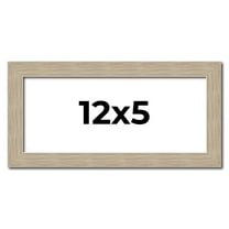 12x5 IN Frame Grey Solid Wood Picture Frame Width 1 Inches | Interior Frame Depth 0.5 Inches |