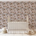 thumbnail image 4 of S4sassy Self-Stick Decorative Wallpaper, Pastel Peach Blossom Print Wall Paper, Textured Vinyl Waterproof Contact Paper, Brown, 25"x120" Removable Renter Friendly Wall Covering For Bedroom, 4 of 6