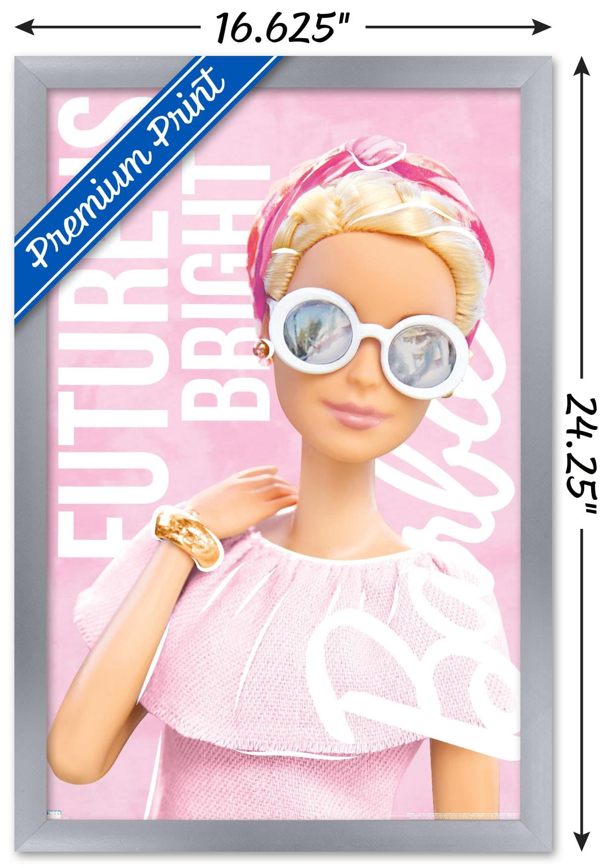 Mattel Barbie - Future is Bright Wall Poster, 14.725" x 22.375" Framed