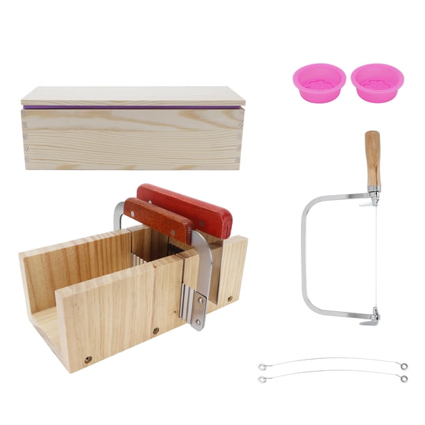 Fabricación De 9 Unids/set De Moldes De Silicona Para Jabón De 1200ml, Kit De Cortador De Pan De Madera, Herramienta De Corte Para Hacer Jabón DIY