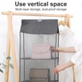 thumbnail image 2 of Electronicheart Thick Non-Woven Material Protector Bag Dustproof Large Capacity ClearHanging Bag Organizer Household Storage Pouch Grey 2 layer, 2 of 6