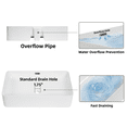 thumbnail image 4 of Los Flexi 24" x 15" Rectangular Vessel Sink with Chrome Overflow, White Porcelain Above Counter Sink, 4 of 13