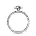 thumbnail image 4 of IGI Certified Lab Grown Diamond Ring | Center 10x5MM Marquise Cut Solitaire Halo Engagement Promise Rings For Women In 18k Solid White Gold | F-G, VS-SI Quality (1.16 Ctw) Ring Size-6, 4 of 7