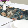 thumbnail image 4 of Yayeee Table Runner 70 inches Long Home Kitchen Dinning Party Decoration, Flowers Cat, 4 of 7