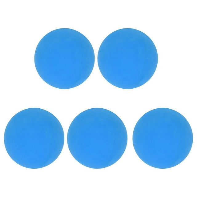 Lot de 5 balles rebondissantes de 6 cm, en caoutchouc, écologiques et portables, pour exercices à la main, pour enfants, pour piscines et plages, bleu