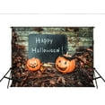 thumbnail image 3 of ABPHOTO Polyester Photography Background Happy Halloween Words Photo Booth Pumpkin Wooden Wall Backdrop Falls for Studio Photos 7 X 5 ft 2.2x1.5m, 3 of 4