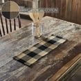 thumbnail image 3 of VHC Brands Runner 8x24, Cotton Dining Room, Kitchen Table Runner, Country Farmhouse Style, Black Check Collection, Rectangle 8x24, Country Black, 3 of 5