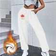 thumbnail image 3 of Odeerbi Women's Fleece Lined Pants Warm Sherpa Lined Sweatpants Jogger 2024 Casual Printed Full Length Sports Pants White, 3 of 4