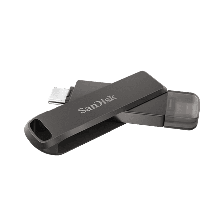 SanDisk 64GB iXpand Flash Drive Luxe, for iPhone and USB Type-C Devices - SDIX70N-064G-AN6NN