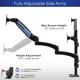 thumbnail image 5 of Soporte de Monitor Triple Vivo Negro ajustable para 3 Pantallas de hasta 32 Pulgadas, 5 of 10