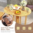 thumbnail image 6 of Gymax Outdoor Folding Bar Table w/ Oval Tabletop & Cross Base for Patio Natural, 6 of 9