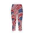 thumbnail image 4 of Womens Independence Day Leggings Skinny Leg Yoga Pants Stars Printed Capri Pants American Patriotic Legging Slim-Fit Trousers Beach Vacation Trendy 2025 Summer Clothes, 4 of 5