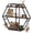 Hexagonal, variant on Hexagon Wall Shelf, 3-Tier Geometric Bookcase with 4 S-Shaped Hooks & Heavy Duty Metal Frame, Wall Mounted Industrial Display Storage Rack for Home Office, Living Room & Bathroom (2, Hexagon)