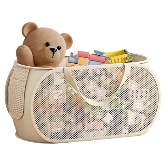 Large Toy Storage Basket Collapsible 60×34×34cm Foldable Laundry Clothes Hamper Kids Organizer Storage Bin for Home Use