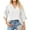 White, variant on SNKSDGM Women's Plus Casual Easter Shirts for Women Womens Shirts Plus Size Long Sleeve New Women Fashion Petal Sleeve Tops Loose V Neck Chiffon Shirt Summer Tops for Women 2025 Vacation 3/4 Sleeve
