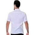 thumbnail image 2 of Bohio Men's 100% Linen Guayabera Inspired Short Sleeve Shirt w/Pin Tucked in (2) Colors-MLS71, 2 of 4