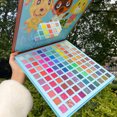 thumbnail image 2 of Paleta de sombras de ojos HUOGUO 100 colores brillantes mate de larga duración, 2 of 5