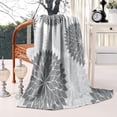 thumbnail image 4 of Gray Floral and Petal Pattern Blanket,Comfortable Soft Flannel Throw Blanket,All Season,Warm Lightweight Blankets for Sofa Bed Couch Living Room Chair,50"x60", 4 of 4