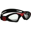 Aqua Sphere Kayenne SF Goggles: Black/Red with Clear Lens