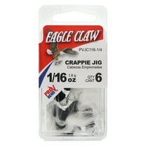 Eagle Claw Marabou Pro-V Crappie Jig 1/16 oz White/Black