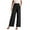 Black-b, variant on Womens Casual Wide Leg Pants High Waisted Button Down Straight Long Trousers Palazzo Pants Dressy Pants Lounge Pants Size 2XL Dark Blue-a