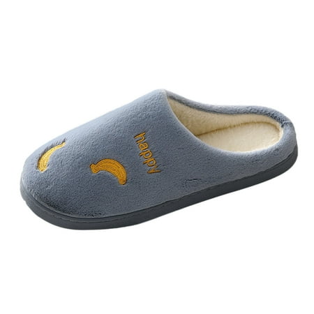 Gvdentm Mens Slippers Comfort Slip On Indoor Outdoor House Shoes Grey 9.5