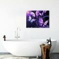 thumbnail image 6 of Fenyluxe Butterflies Purple Gothic Art Canvas Wall Art Ready to Hang Room Home Decor 20x16in, 6 of 6