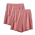 thumbnail image 1 of Timegard Womens 2pc Shorts Pajamas Plus Size Casual Homewear Solid Color Loose Comfy Soft Pjs Shorts, 1 of 3