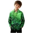 thumbnail image 1 of RXMEKW Chemise Décontractée à Manches Longues, Chemise à Col Rabattu Imprimée pour Garçons pour la Saint-Patrick, 1 of 9