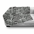 thumbnail image 2 of Zebra Print Soft Flannel Fleece Throw Blanket, Striped Zebra Animal Print Nature Wildlife Inspired Simplistic Illustration, Cozy Plush for Indoor and Outdoor Use, 70" x 90", Black White, by Ambesonne, 2 of 5
