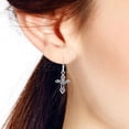 thumbnail image 4 of AeraVida Hermosos Aretes Colgantes de Plata de Ley con Cruz de Nudo de Trinidad, 4 of 5