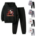thumbnail image 3 of JIANJIA Toddler Boys Outfit Sets Christmas Reindeer Cartoon Print Long Sleeve Hoodie Tops With Pants 2Pcs Sportwear, 3 of 3