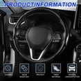 thumbnail image 4 of OFFCURVE Safety Steering Wheel Cover Car Carbon Fiber Leather Steering Wheel Grip Cover(Black), 4 of 11