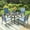 Black & Blue, variant on Summit Living 5-Piece Outdoor Patio Dining Set with 4 Textilene Chairs & 1 Table, Black & Brown
