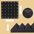 thumbnail image 2 of Paneles acústicos AUSLET Pyramid, espuma insonorizada, 30 x 30 x 5 cm, 36 unidades, 2 of 7
