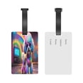 thumbnail image 5 of Kdxio Rainbow Poodle Urban Street Luggage Tags Privacy Cover ID Label Suitcase Tags Identifiers For School Bags,Suitcases, 5 of 7