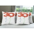 thumbnail image 6 of Ambesonne Colorful Throw Pillow Cover 4 Pack, Red Balloons Ribbons, 24", Red Blue Green, 6 of 7