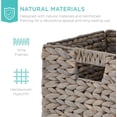 thumbnail image 4 of WILLYO  10.5x10.5in Pack of 5 Cube Storage Baskets, Water Hyacinth Multipurpose Collapsible Organizers, Handwoven Laundry Totes for Laundry, Living Room, Kids Room & Nursery - Gray, 4 of 7