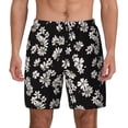 thumbnail image 3 of Uemuo Daisies Flowers Pattern Mens Swim Trunks Quick Dry Board Shorts with Mesh Lining, Stretch Beach Shorts Quick Dry No-Chafing Board Shorts-Small, 3 of 9
