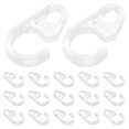 thumbnail image 2 of 50pcs Shower Curtain Rings Plastic Clear Shower Curtain Hooks Rings Hook Hanger Bathroom Window Rod, 2 of 3