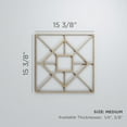 thumbnail image 3 of Ekena Millwork 15 3/8"W x 15 3/8"H x 1/4"T Medium Jamestown Decorative Fretwork Wood Wall Panels, Hickory, 3 of 18