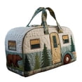 thumbnail image 5 of Vintage Floral Hippie Journey Quilted Duffel Bag, Retro Boho Overnight Luggage Detachable Strap Unisex Everyday Travel Tote, 5 of 6